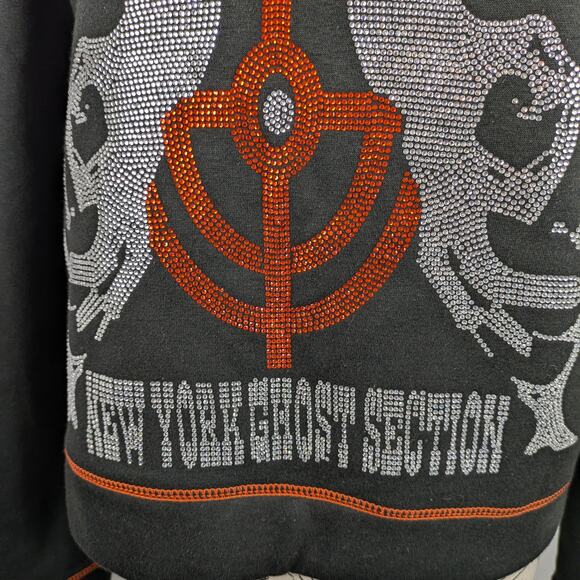 Scares Studio Designer Womens Small Sweater Rhinestone Target New York Ghost - Picture 6 of 12